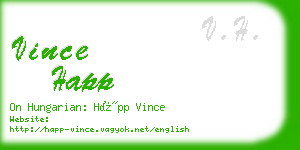vince happ business card